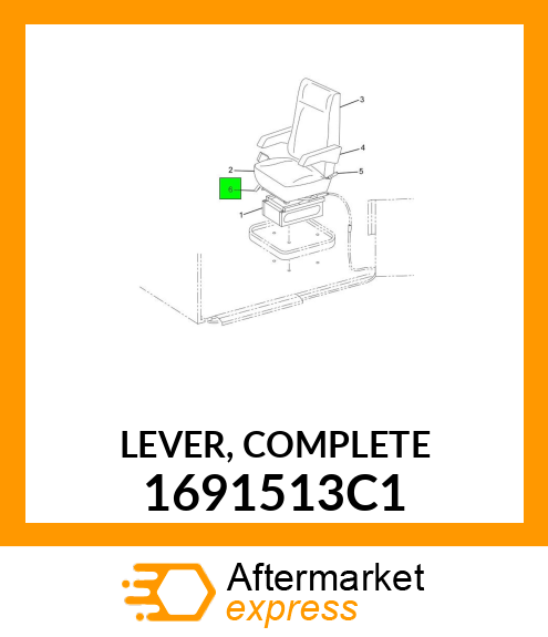 LEVER, COMPLETE 1691513C1