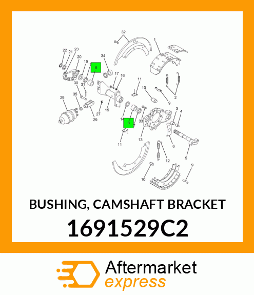 BUSHING, CAMSHAFT BRACKET 1691529C2