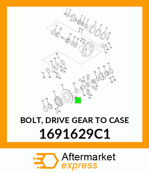 BOLT, DRIVE GEAR TO CASE 1691629C1