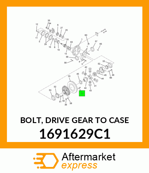 BOLT, DRIVE GEAR TO CASE 1691629C1