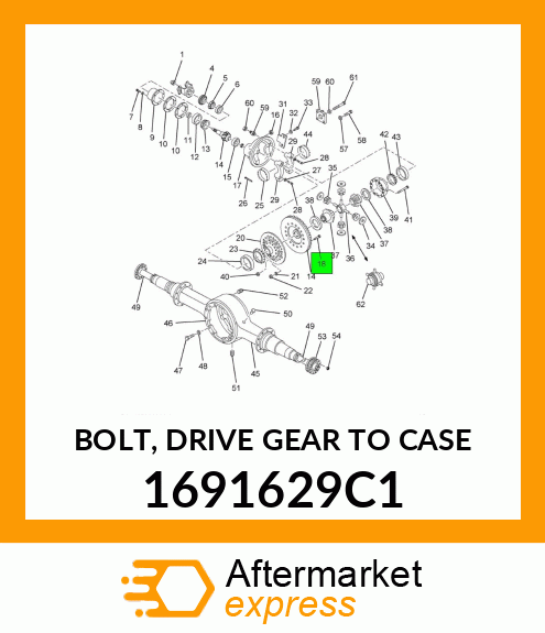 BOLT, DRIVE GEAR TO CASE 1691629C1