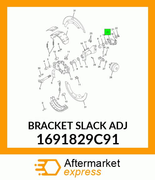 BRACKET SLACK ADJ 1691829C91