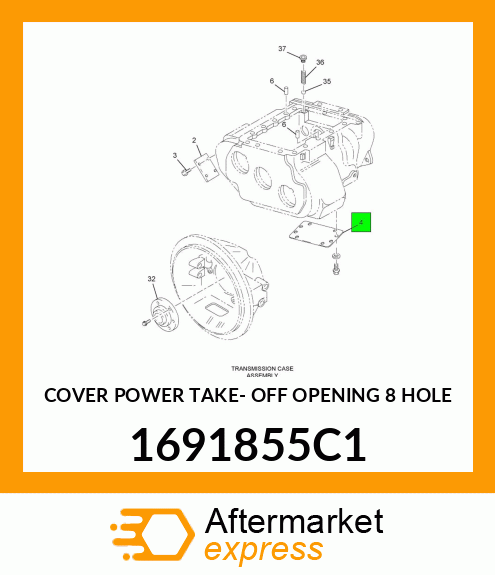 COVER POWER TAKE- OFF OPENING 8 HOLE 1691855C1