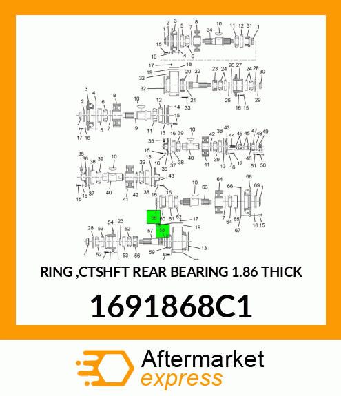 RING ,CTSHFT REAR BEARING 1.86 THICK 1691868C1