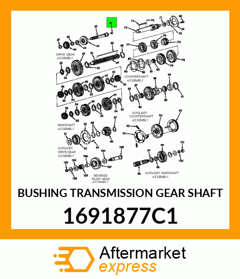 BUSHING TRANSMISSION GEAR SHAFT 1691877C1