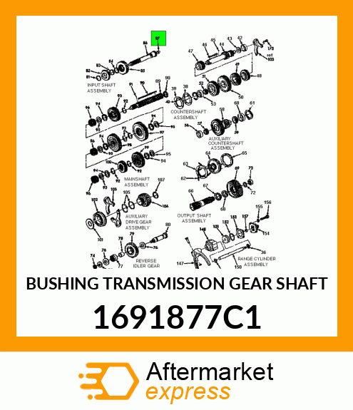 BUSHING TRANSMISSION GEAR SHAFT 1691877C1