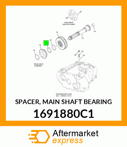 SPACER, MAIN SHAFT BEARING 1691880C1