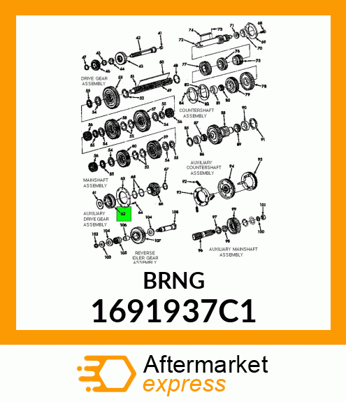 BEARING, BALL MAIN SHAFT 1691937C1