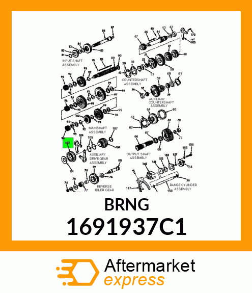 BEARING, BALL MAIN SHAFT 1691937C1