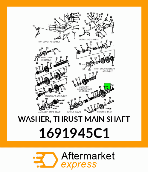 WASHER, THRUST MAIN SHAFT 1691945C1