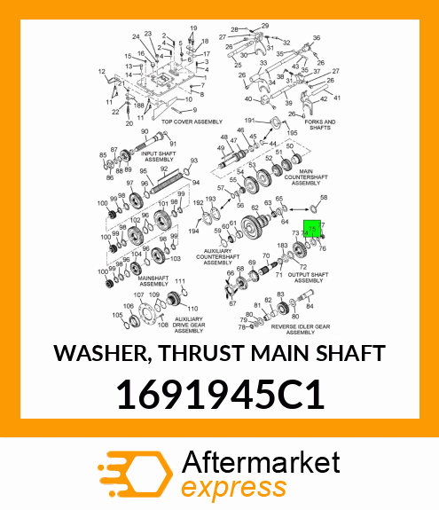 WASHER, THRUST MAIN SHAFT 1691945C1