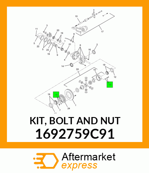 KIT, BOLT AND NUT 1692759C91