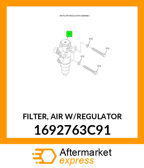 FILTER, AIR W/REGULATOR 1692763C91