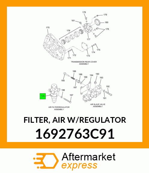 FILTER, AIR W/REGULATOR 1692763C91