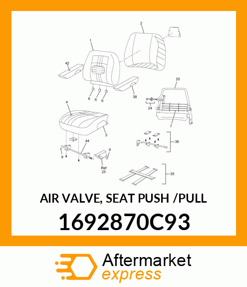 AIR VALVE, SEAT PUSH /PULL 1692870C93