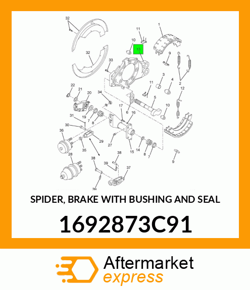 SPIDER, BRAKE WITH BUSHING AND SEAL 1692873C91