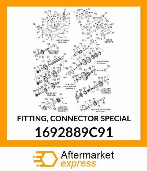 FITTING, CONNECTOR SPECIAL 1692889C91