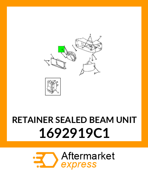 RETAINER SEALED BEAM UNIT 1692919C1