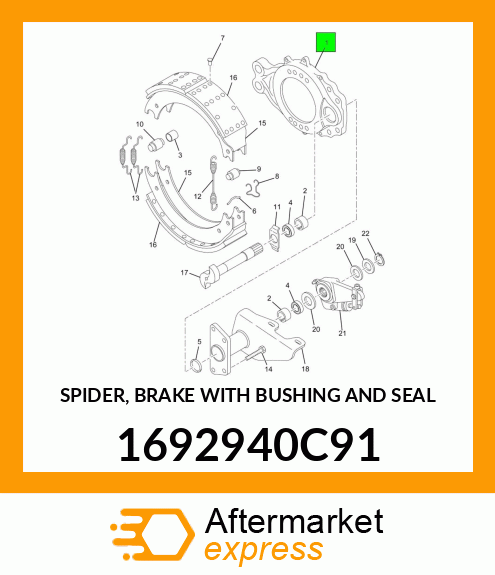 SPIDER, BRAKE WITH BUSHING AND SEAL 1692940C91