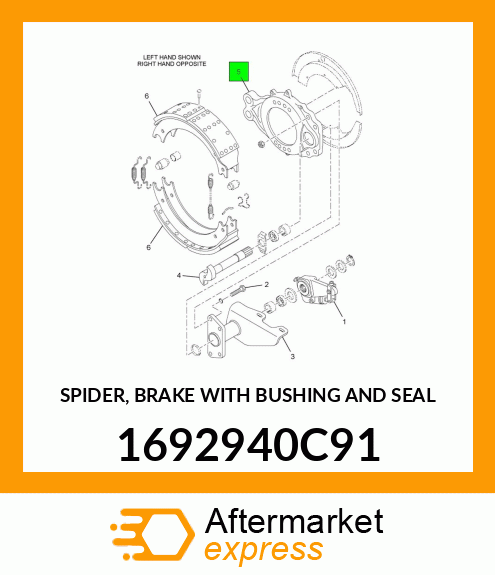 SPIDER, BRAKE WITH BUSHING AND SEAL 1692940C91