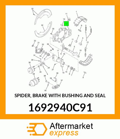 SPIDER, BRAKE WITH BUSHING AND SEAL 1692940C91