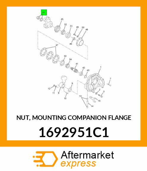 NUT, MOUNTING COMPANION FLANGE 1692951C1