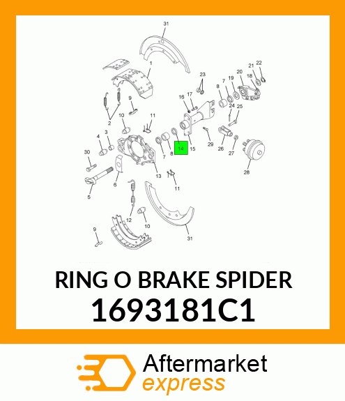 RING O BRAKE SPIDER 1693181C1