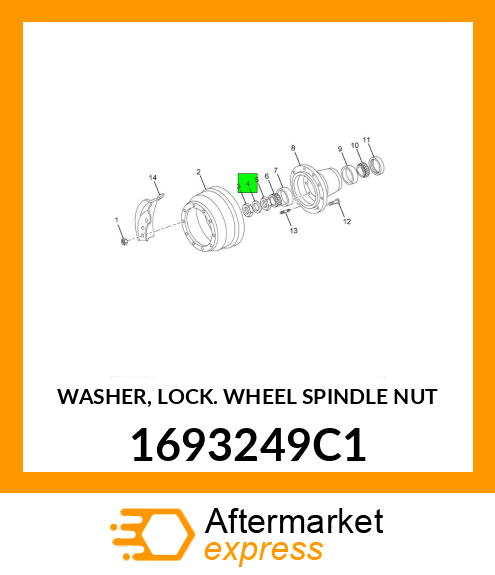 WASHER, LOCK WHEEL SPINDLE NUT 1693249C1