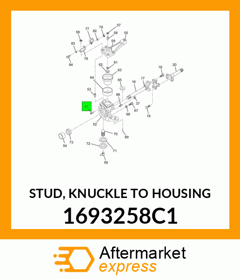 STUD, KNUCKLE TO HOUSING 1693258C1