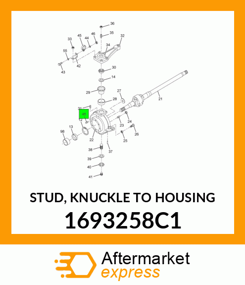 STUD, KNUCKLE TO HOUSING 1693258C1