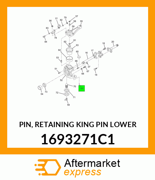 PIN, RETAINING KING PIN LOWER 1693271C1