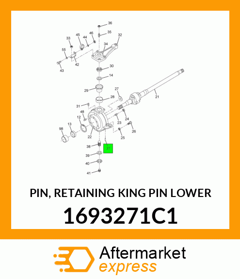 PIN, RETAINING KING PIN LOWER 1693271C1