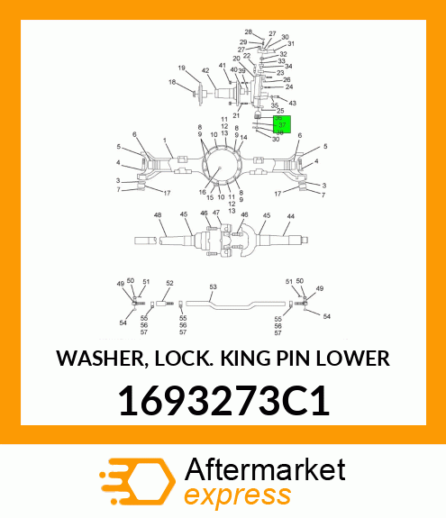WASHER, LOCK KING PIN LOWER 1693273C1