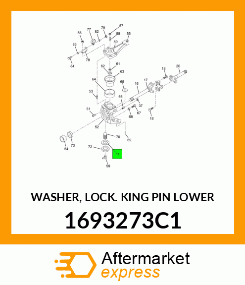 WASHER, LOCK KING PIN LOWER 1693273C1