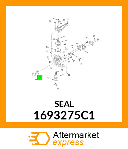 SEAL OIL FRT AXLE SHAFT 1693275C1