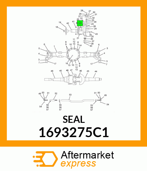 SEAL OIL FRT AXLE SHAFT 1693275C1