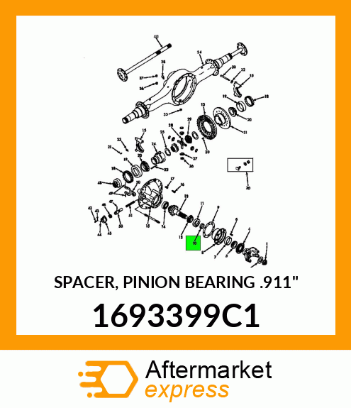 SPACER, PINION BEARING .911" 1693399C1