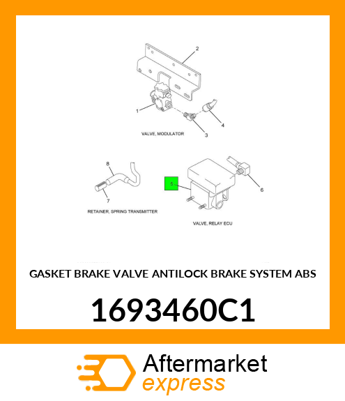 GASKET BRAKE VALVE ANTILOCK BRAKE SYSTEM ABS 1693460C1