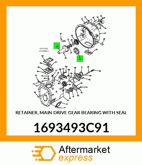 RETAINER, MAIN DRIVE GEAR BEARING WITH SEAL 1693493C91