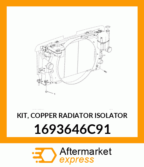 KIT, COPPER RADIATOR ISOLATOR 1693646C91