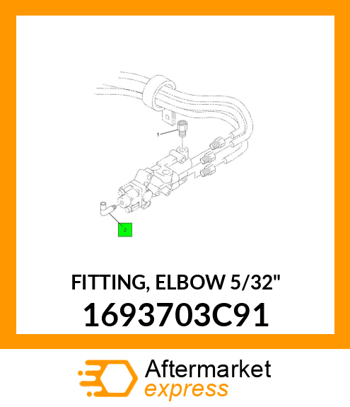 FITTING, ELBOW 5/32" 1693703C91