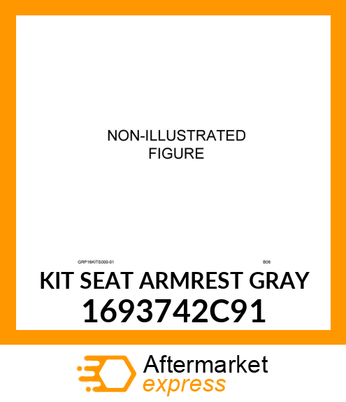 KIT SEAT ARMREST GRAY 1693742C91