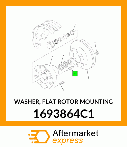 WASHER, FLAT ROTOR MOUNTING 1693864C1