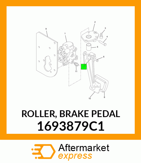 ROLLER, BRAKE PEDAL 1693879C1