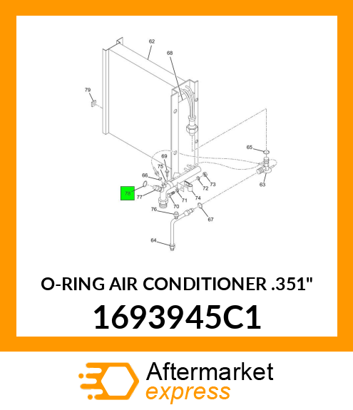 O-RING AIR CONDITIONER .351" 1693945C1