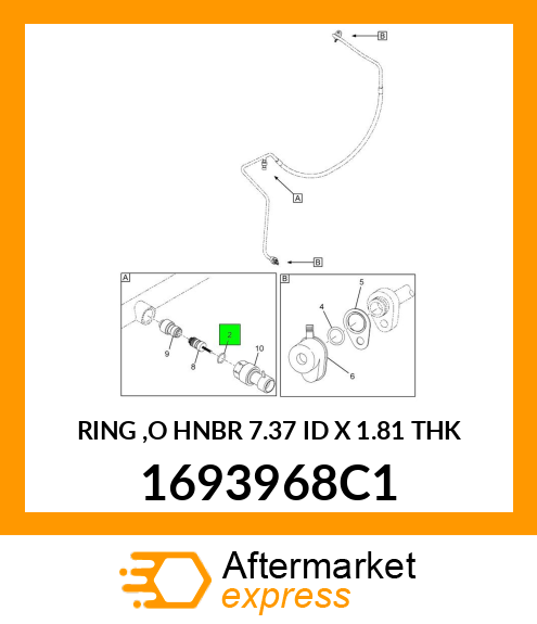 RING ,O HNBR 7.37 ID X 1.81 THK 1693968C1