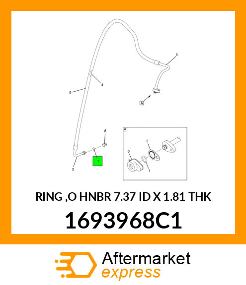 RING ,O HNBR 7.37 ID X 1.81 THK 1693968C1