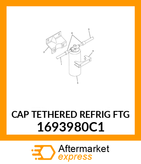 CAP TETHERED REFRIG FTG 1693980C1