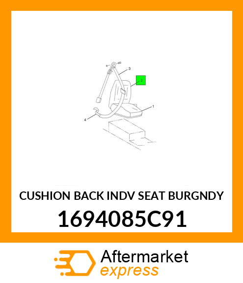 CUSHION BACK INDV SEAT BURGNDY 1694085C91
