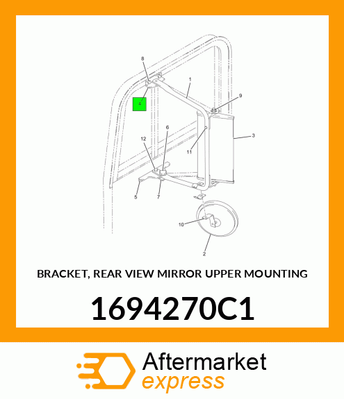 BRACKET, REAR VIEW MIRROR UPPER MOUNTING 1694270C1